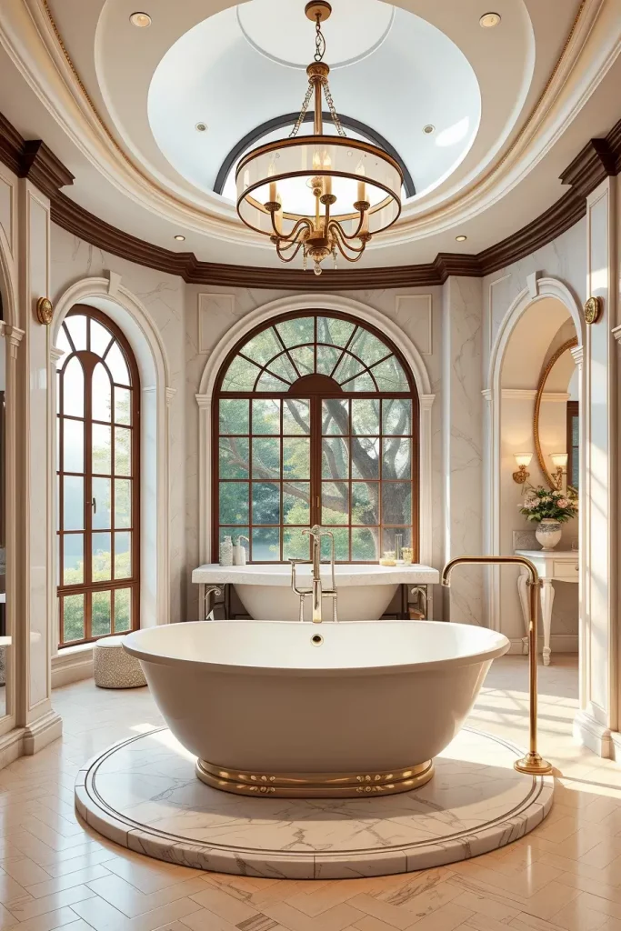 64 Curved Bathroom Decor Ideas to Transform Your Space with Soft Geometry