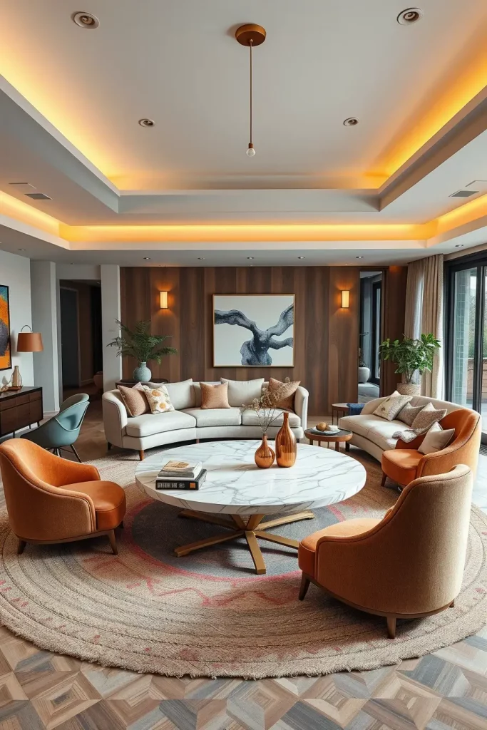 63 Curved Living Room Furniture Ideas for Stylish and Modern Interiors