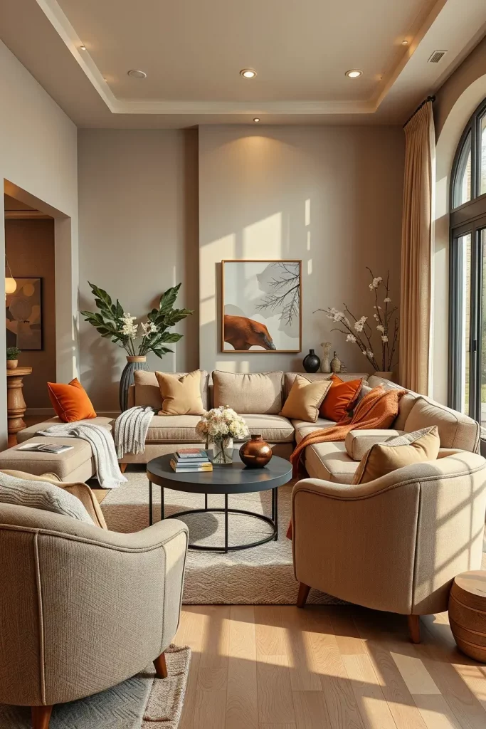 64 Living Room With Organic Shapes and Natural Tones: Stylish and Cozy Ideas