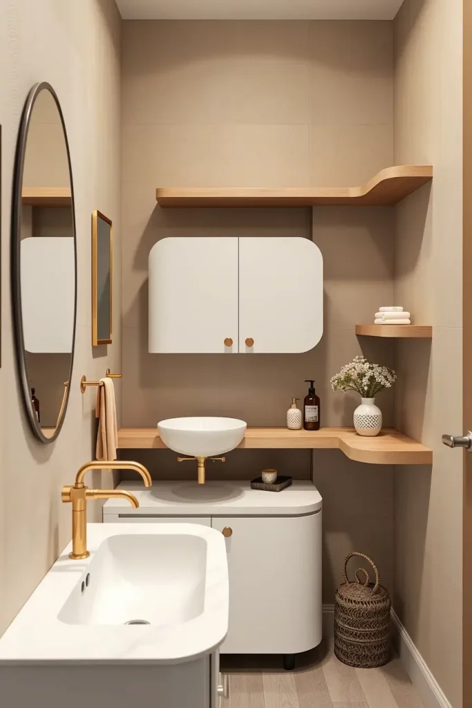 64 Curved Bathroom Decor Ideas to Transform Your Space with Soft Geometry