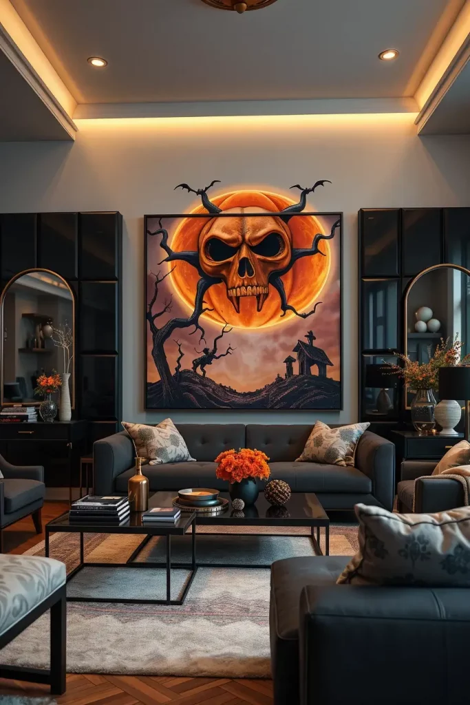 64 Halloween Living Room Decor Ideas 2025 for a Stylish and Spooky Interior