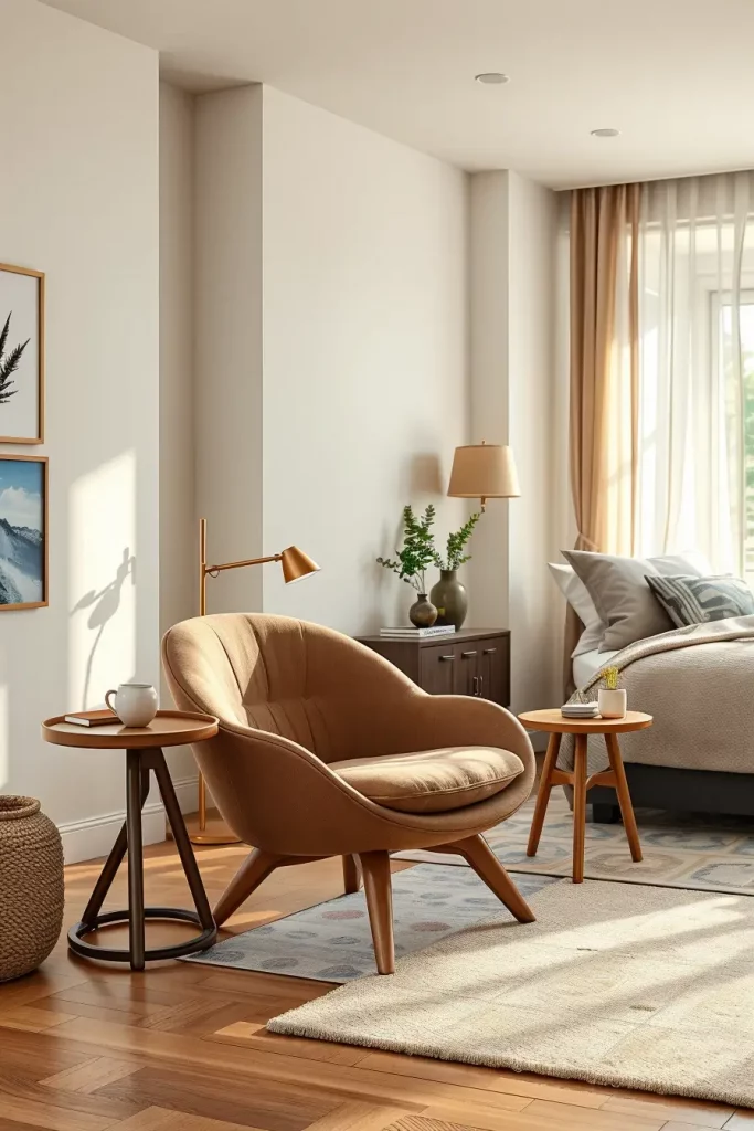 62 Bedroom With Organic Shapes And Natural Tones: Calming Design Ideas