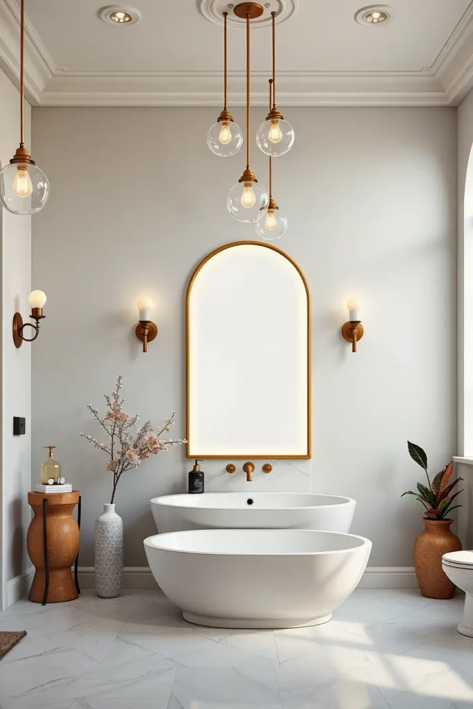 64 Curved Bathroom Decor Ideas to Transform Your Space with Soft Geometry