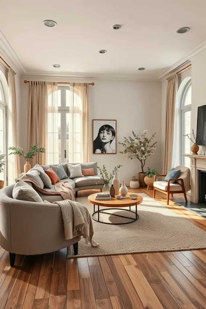 64 Living Room With Organic Shapes and Natural Tones: Stylish and Cozy Ideas
