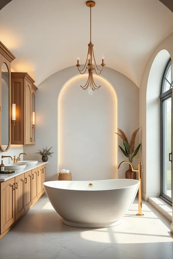 64 Curved Bathroom Decor Ideas to Transform Your Space with Soft Geometry