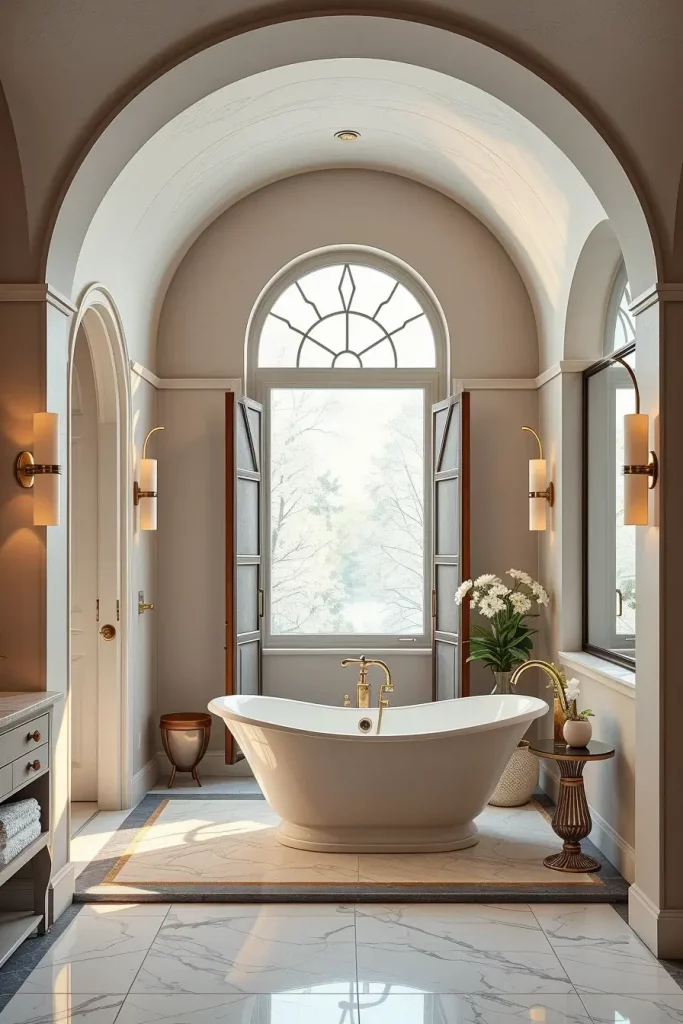 64 Curved Bathroom Decor Ideas to Transform Your Space with Soft Geometry
