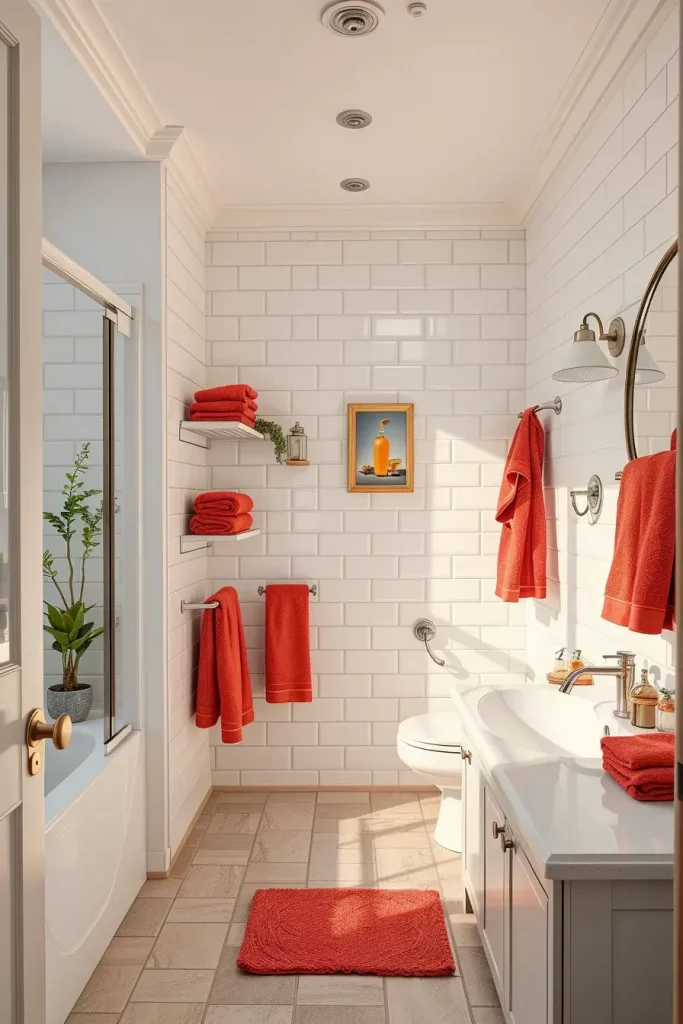 63 Red Accents in the Bathroom: Stylish Ideas for a Bold and Modern Space