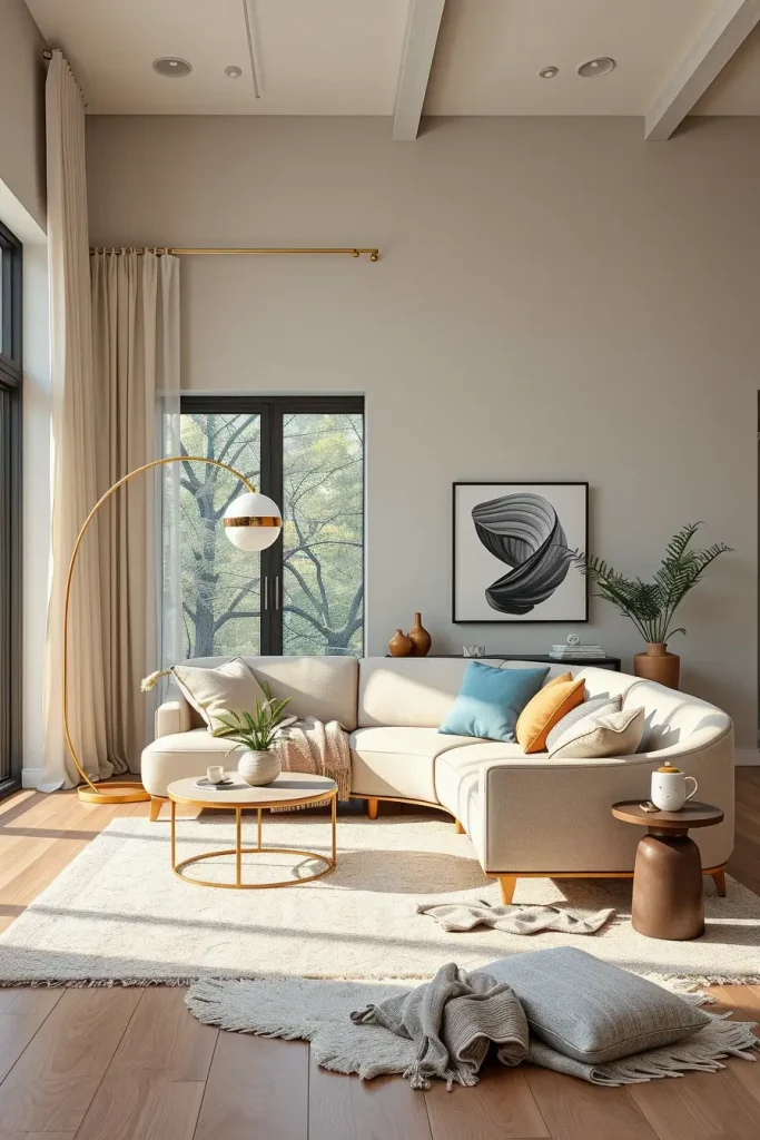 63 Curved Living Room Furniture Ideas for Stylish and Modern Interiors