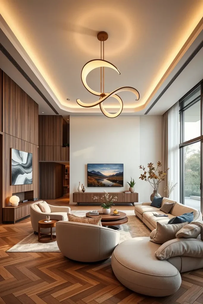 64 Living Room With Organic Shapes and Natural Tones: Stylish and Cozy Ideas