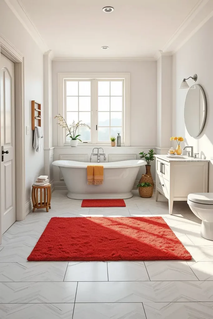 63 Red Accents in the Bathroom: Stylish Ideas for a Bold and Modern Space