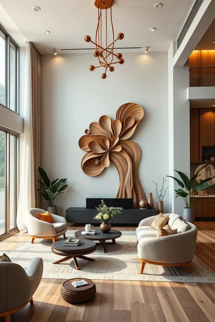 64 Living Room With Organic Shapes and Natural Tones: Stylish and Cozy Ideas