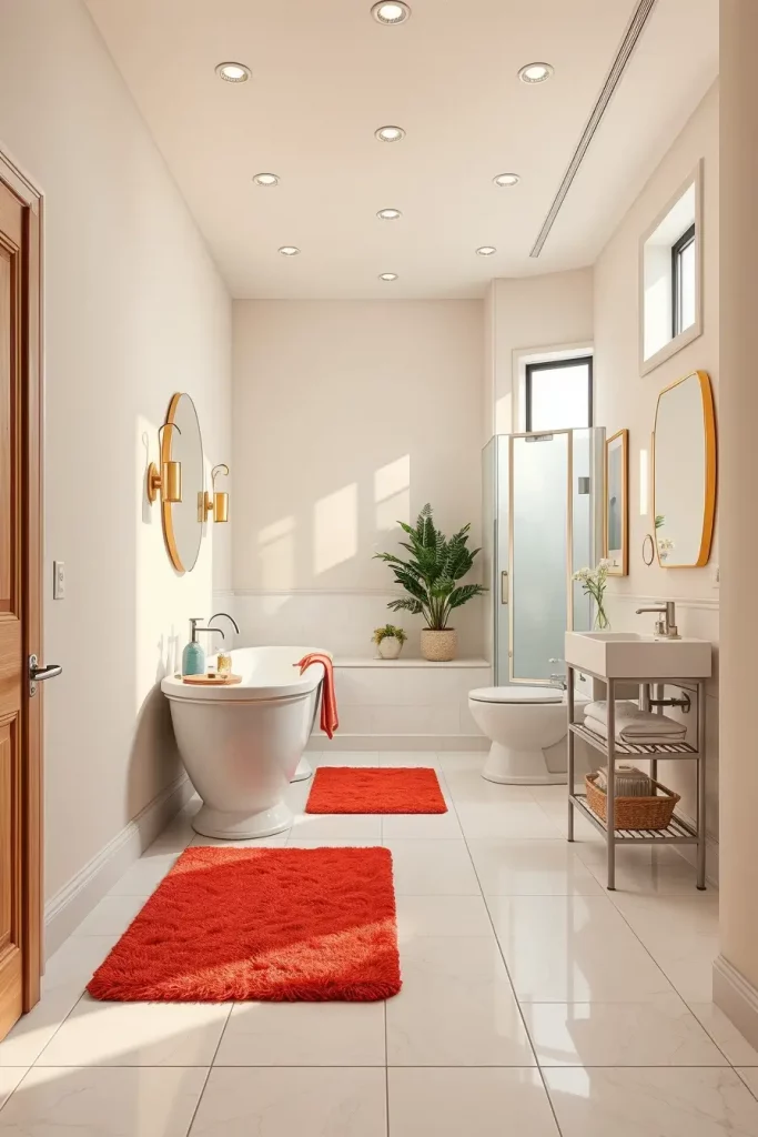 63 Red Accents in the Bathroom: Stylish Ideas for a Bold and Modern Space