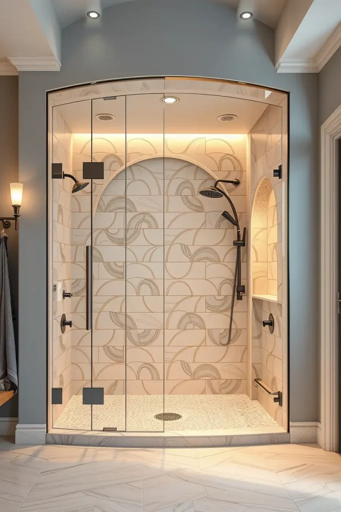 64 Curved Bathroom Decor Ideas to Transform Your Space with Soft Geometry