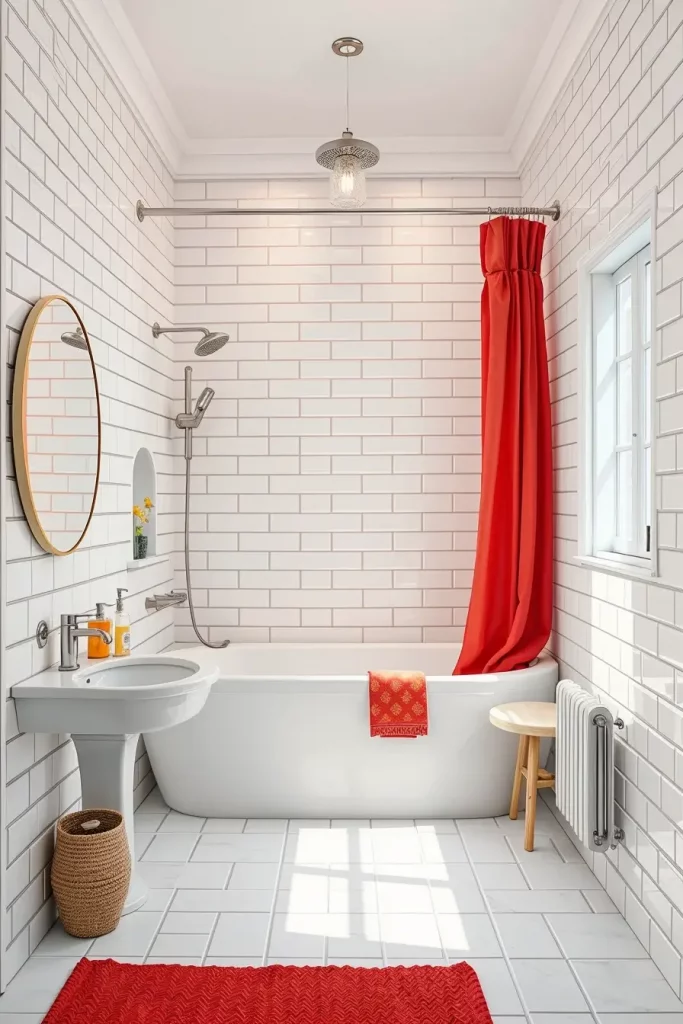 63 Red Accents in the Bathroom: Stylish Ideas for a Bold and Modern Space