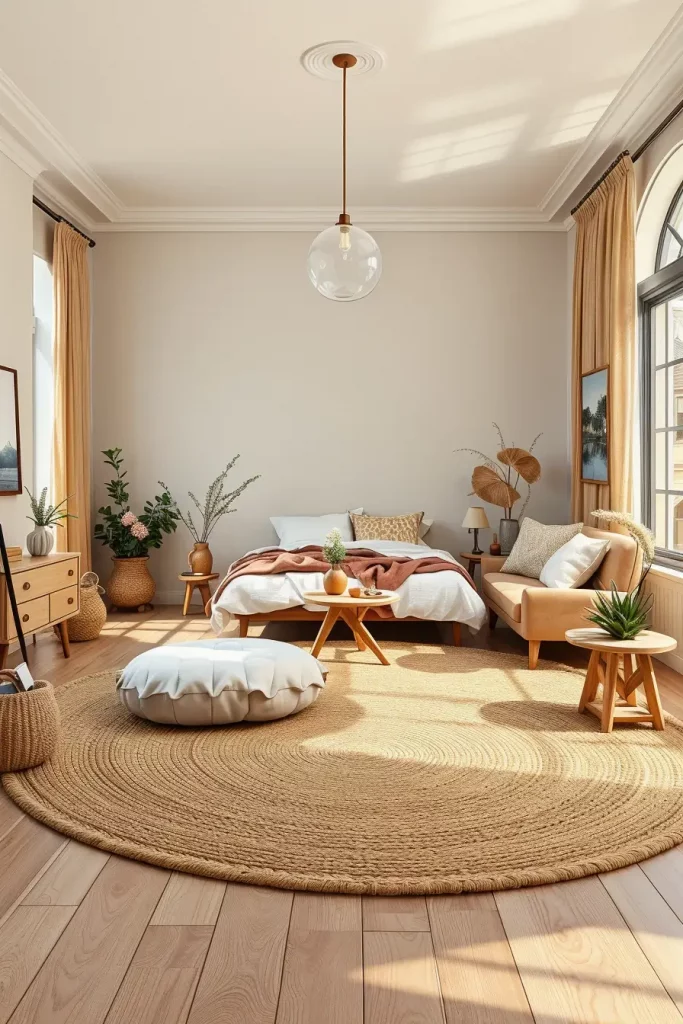 62 Bedroom With Organic Shapes And Natural Tones: Calming Design Ideas