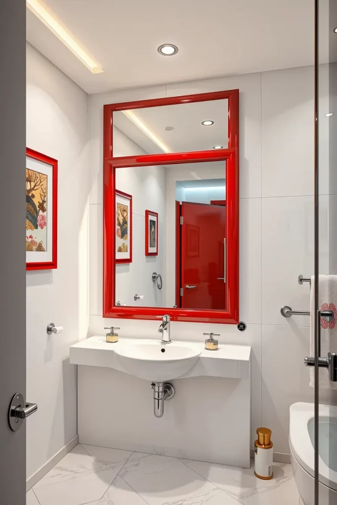 63 Red Accents in the Bathroom: Stylish Ideas for a Bold and Modern Space