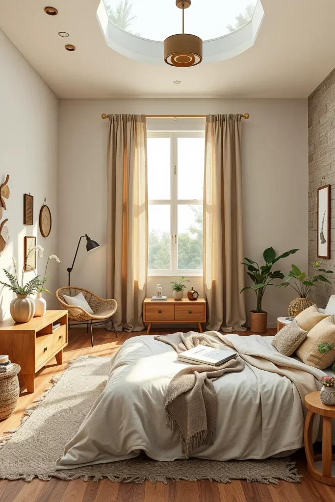 62 Bedroom With Organic Shapes And Natural Tones: Calming Design Ideas