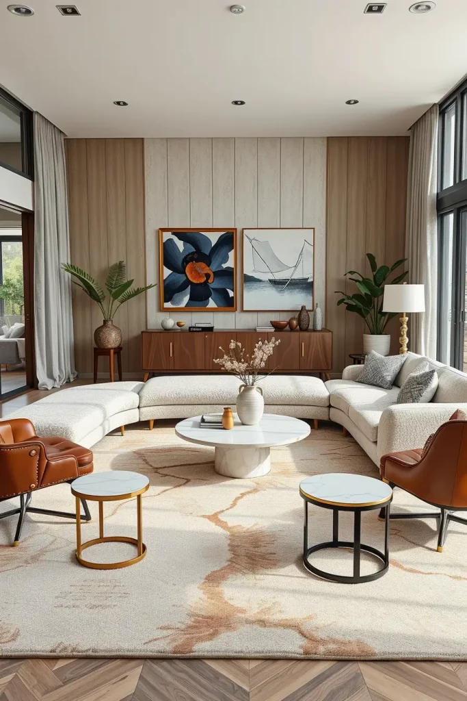 63 Curved Living Room Furniture Ideas for Stylish and Modern Interiors