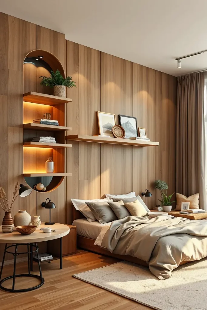 62 Bedroom With Organic Shapes And Natural Tones: Calming Design Ideas