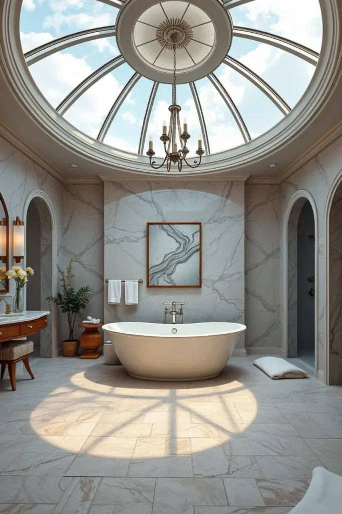 64 Curved Bathroom Decor Ideas to Transform Your Space with Soft Geometry