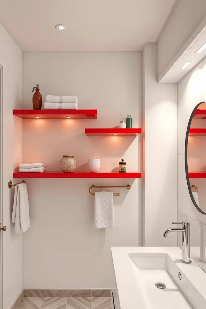 63 Red Accents in the Bathroom: Stylish Ideas for a Bold and Modern Space