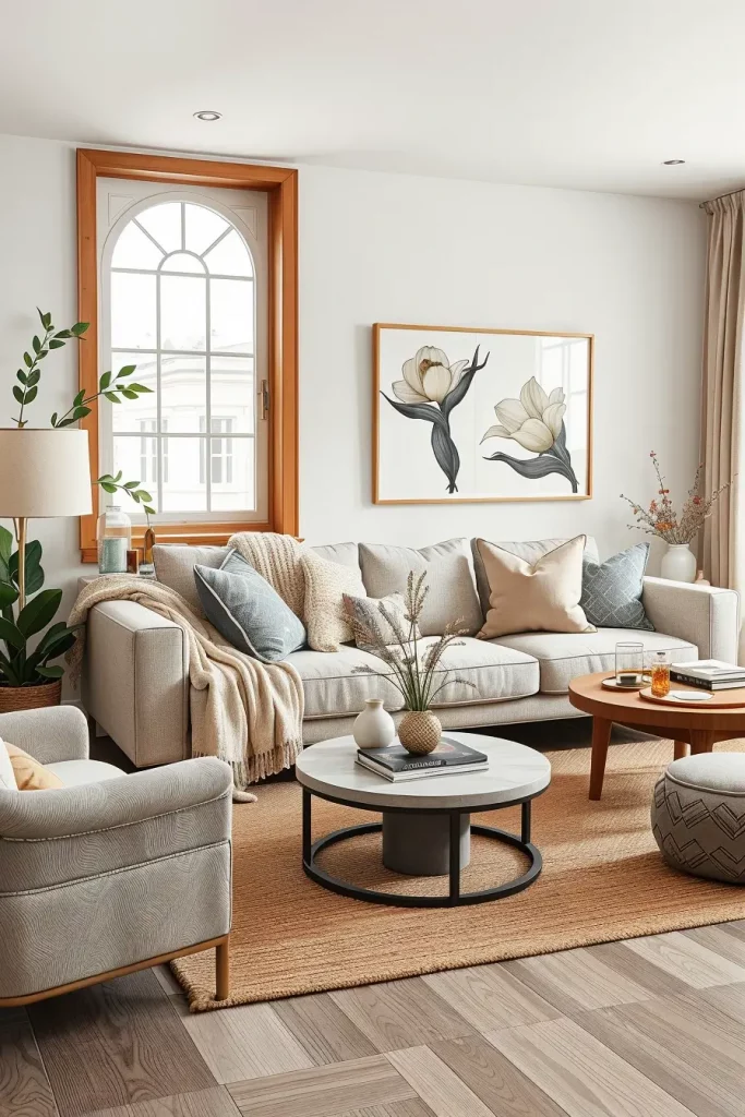 64 Living Room With Organic Shapes and Natural Tones: Stylish and Cozy Ideas