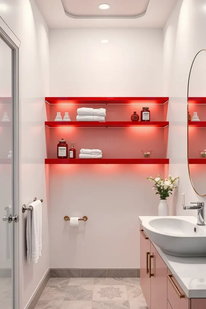 63 Red Accents in the Bathroom: Stylish Ideas for a Bold and Modern Space