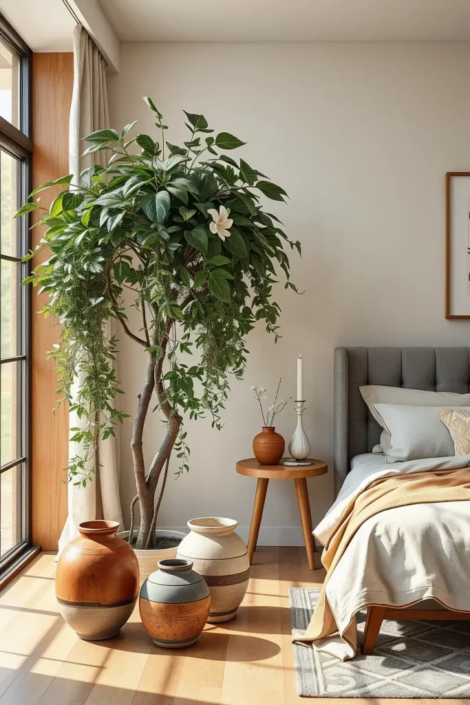 62 Bedroom With Organic Shapes And Natural Tones: Calming Design Ideas