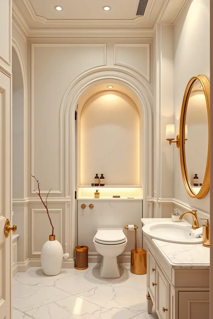 64 Curved Bathroom Decor Ideas to Transform Your Space with Soft Geometry