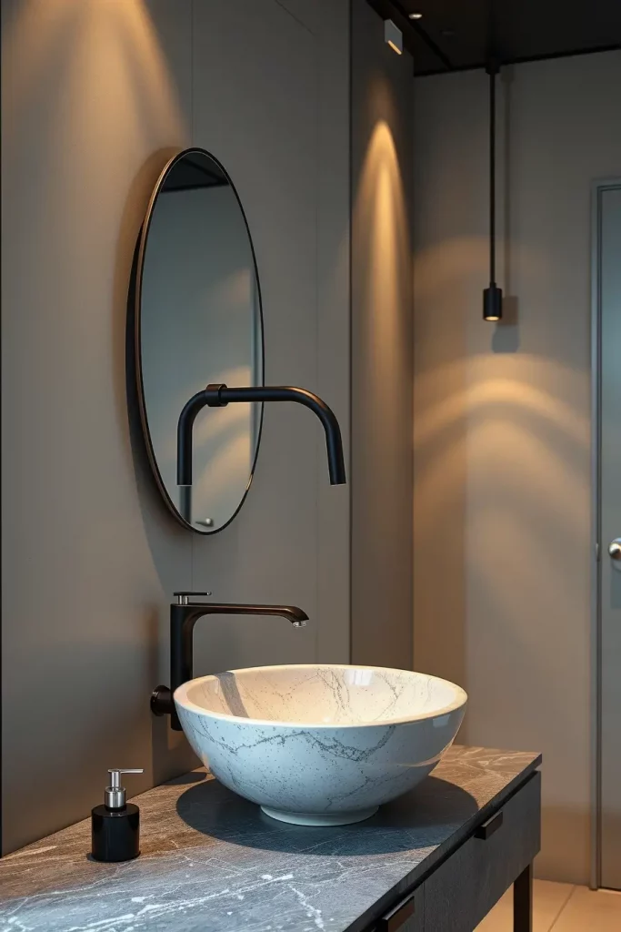 64 Curved Bathroom Decor Ideas to Transform Your Space with Soft Geometry
