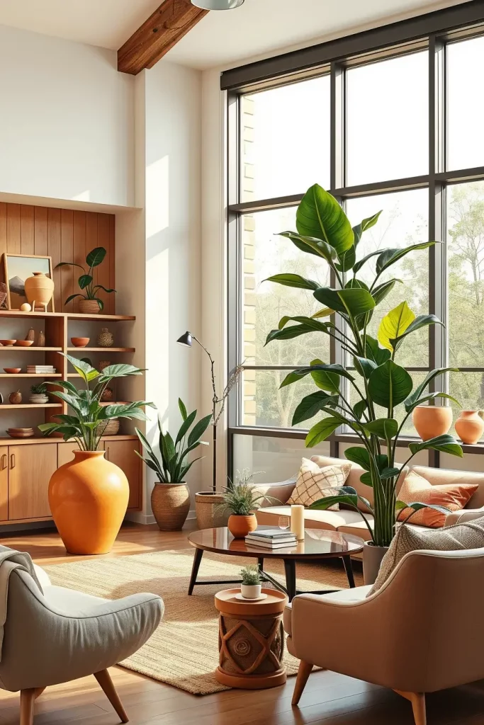 64 Living Room With Organic Shapes and Natural Tones: Stylish and Cozy Ideas