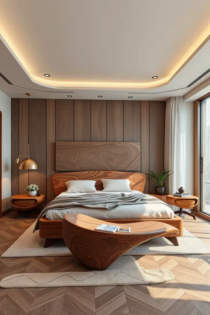 62 Bedroom With Organic Shapes And Natural Tones: Calming Design Ideas