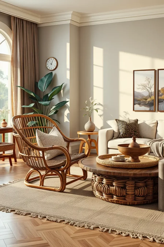 64 Living Room With Organic Shapes and Natural Tones: Stylish and Cozy Ideas