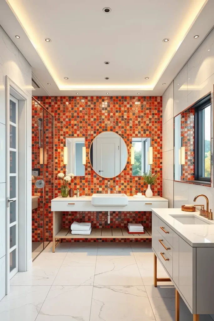 63 Red Accents in the Bathroom: Stylish Ideas for a Bold and Modern Space
