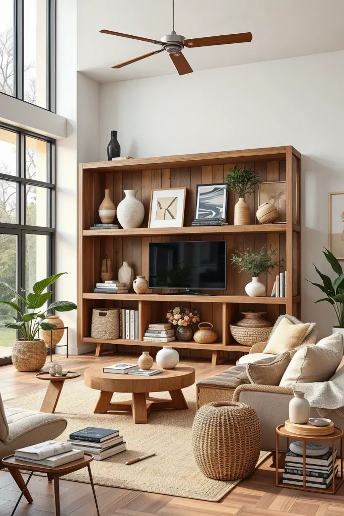 64 Living Room With Organic Shapes and Natural Tones: Stylish and Cozy Ideas
