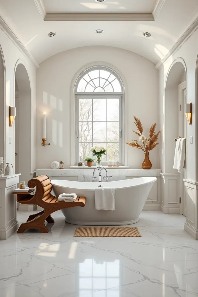 64 Curved Bathroom Decor Ideas to Transform Your Space with Soft Geometry