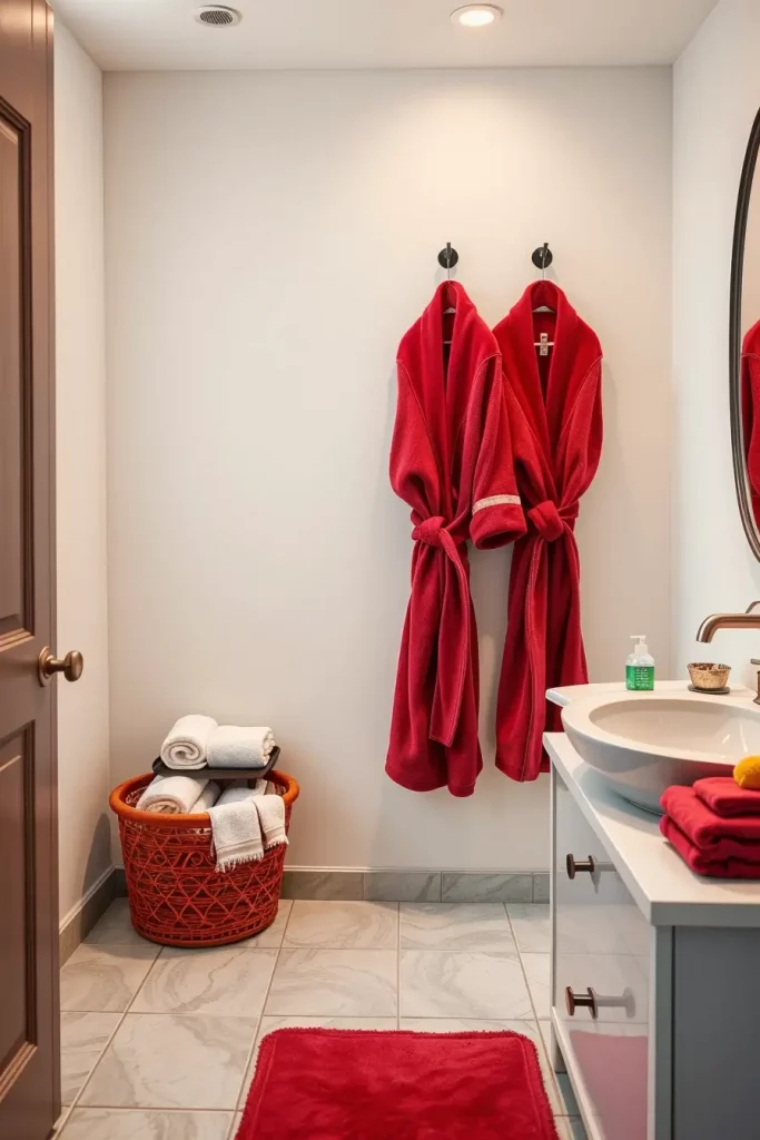 63 Red Accents in the Bathroom: Stylish Ideas for a Bold and Modern Space