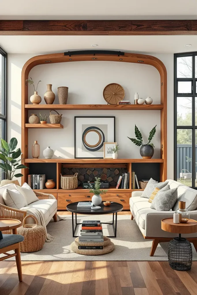 64 Living Room With Organic Shapes and Natural Tones: Stylish and Cozy Ideas