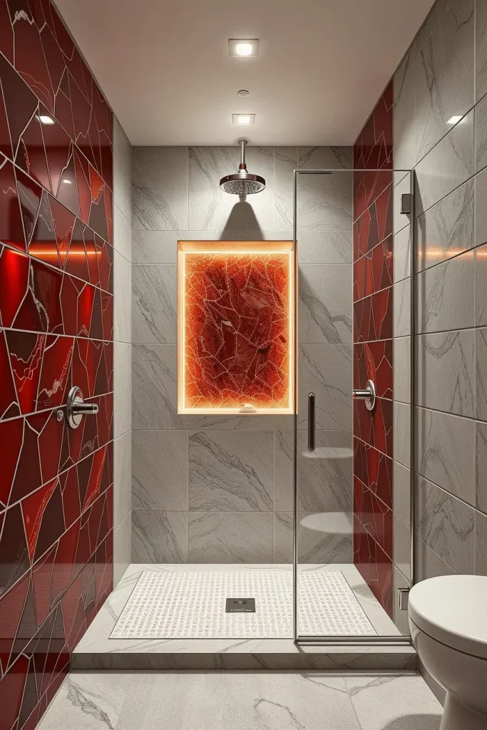 63 Red Accents in the Bathroom: Stylish Ideas for a Bold and Modern Space