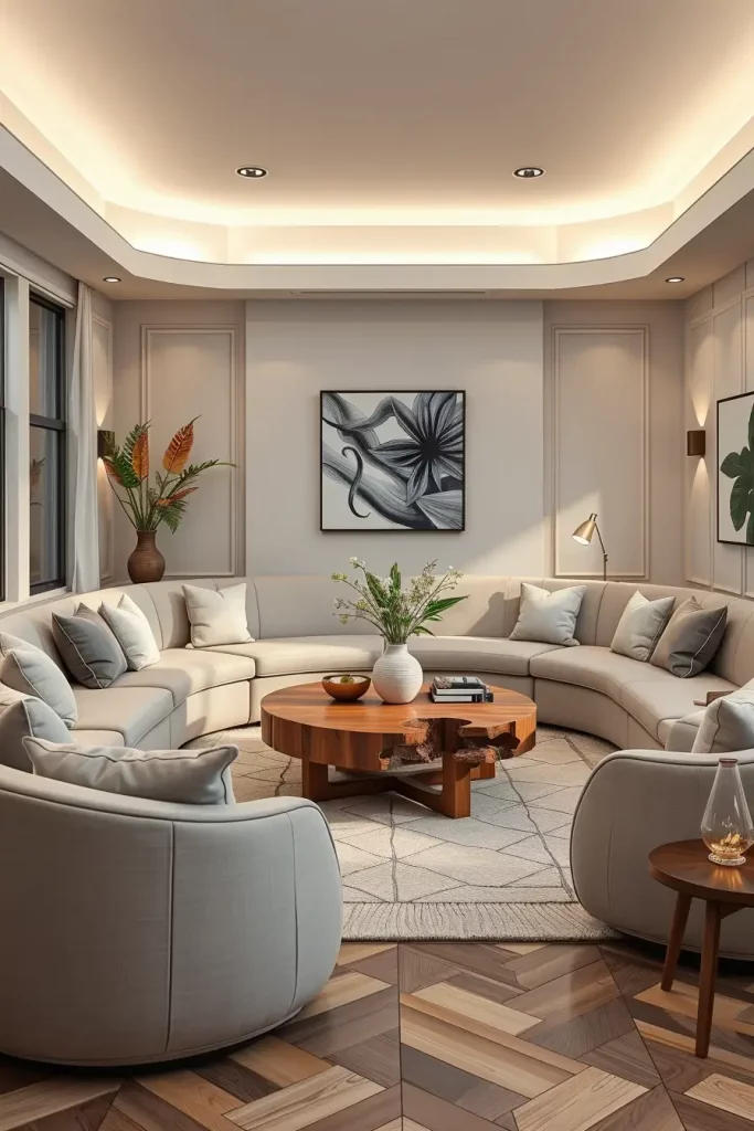 64 Living Room With Organic Shapes and Natural Tones: Stylish and Cozy Ideas