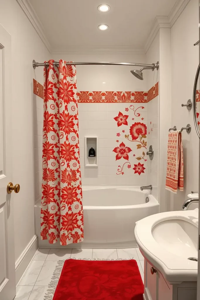 63 Red Accents in the Bathroom: Stylish Ideas for a Bold and Modern Space