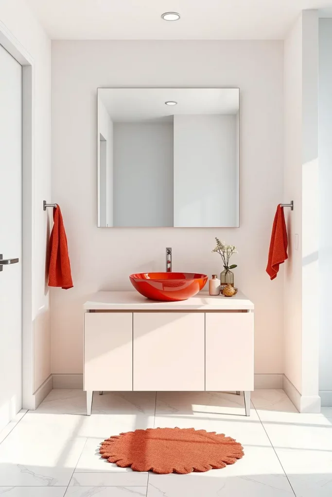 63 Red Accents in the Bathroom: Stylish Ideas for a Bold and Modern Space
