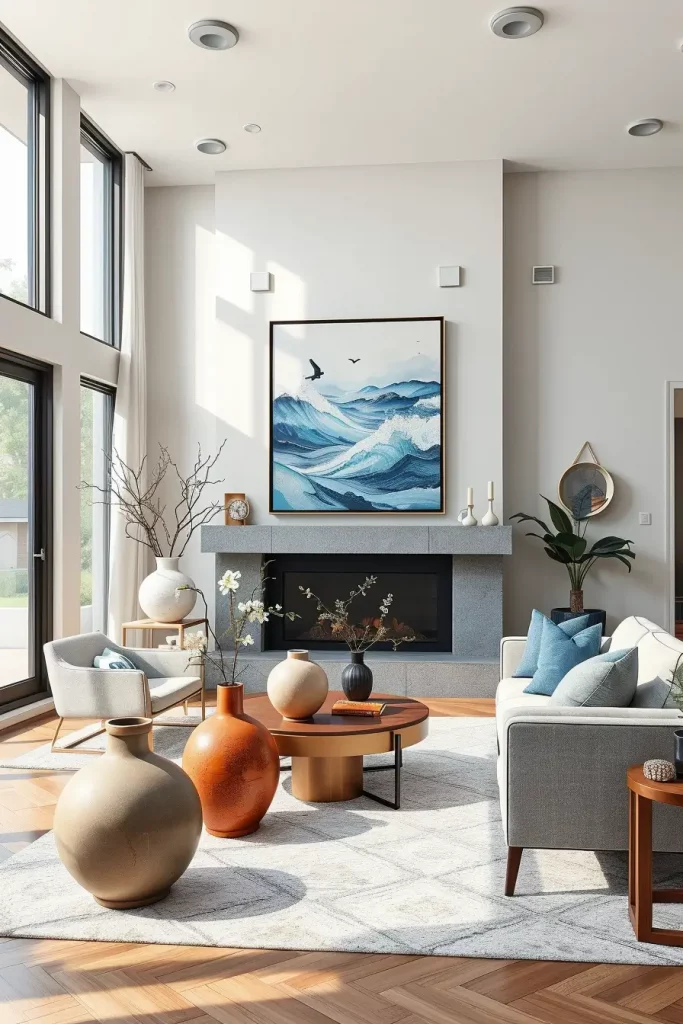 64 Living Room With Organic Shapes and Natural Tones: Stylish and Cozy Ideas