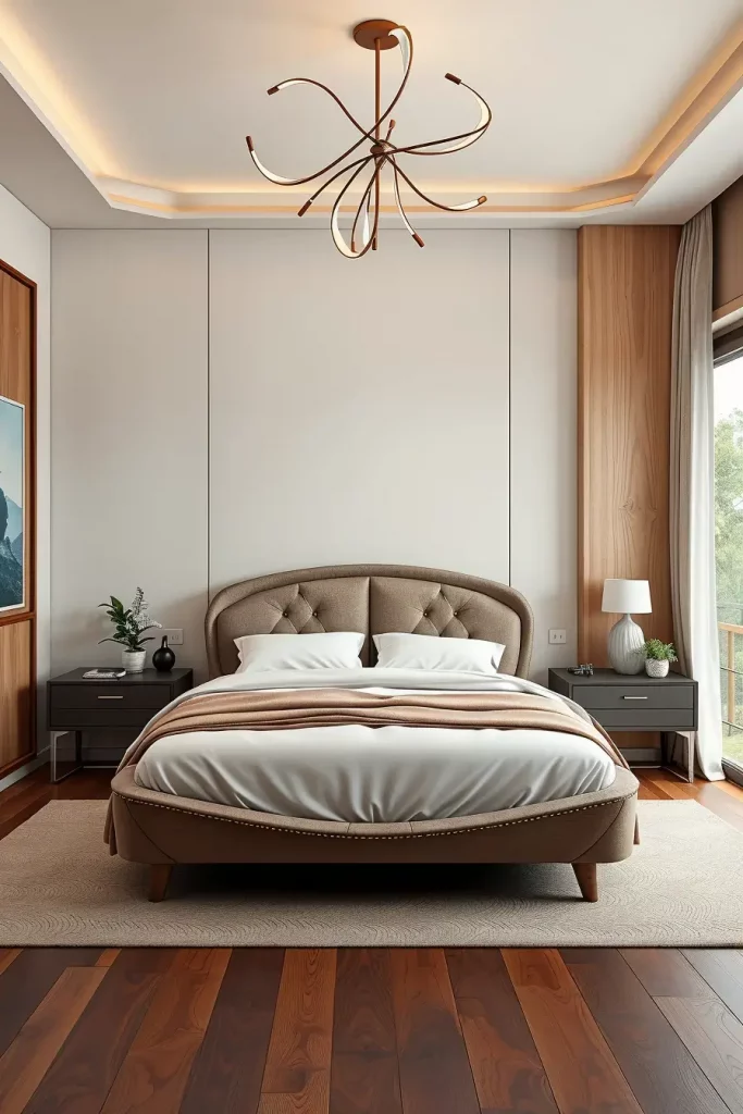 62 Bedroom With Organic Shapes And Natural Tones: Calming Design Ideas