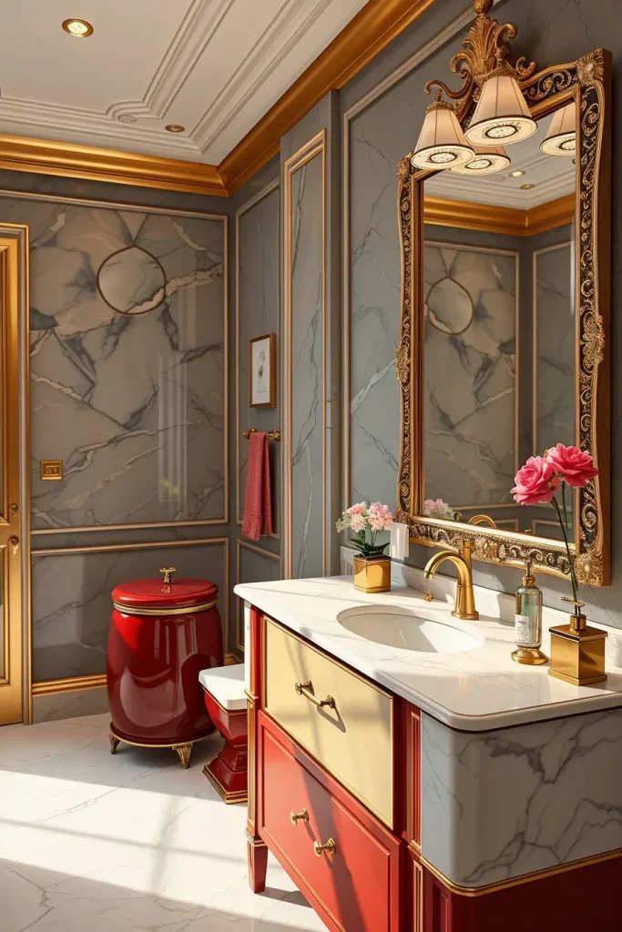 63 Red Accents in the Bathroom: Stylish Ideas for a Bold and Modern Space