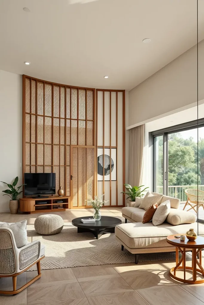 64 Living Room With Organic Shapes and Natural Tones: Stylish and Cozy Ideas