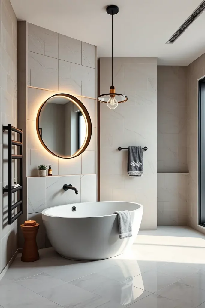 64 Curved Bathroom Decor Ideas to Transform Your Space with Soft Geometry