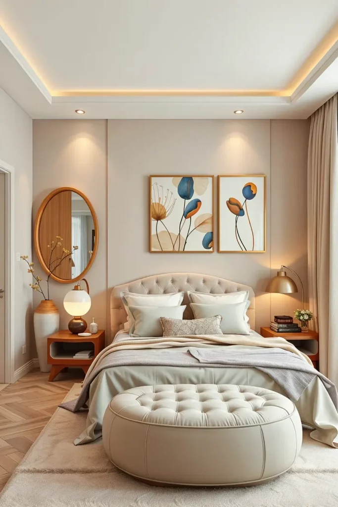 62 Bedroom With Organic Shapes And Natural Tones: Calming Design Ideas