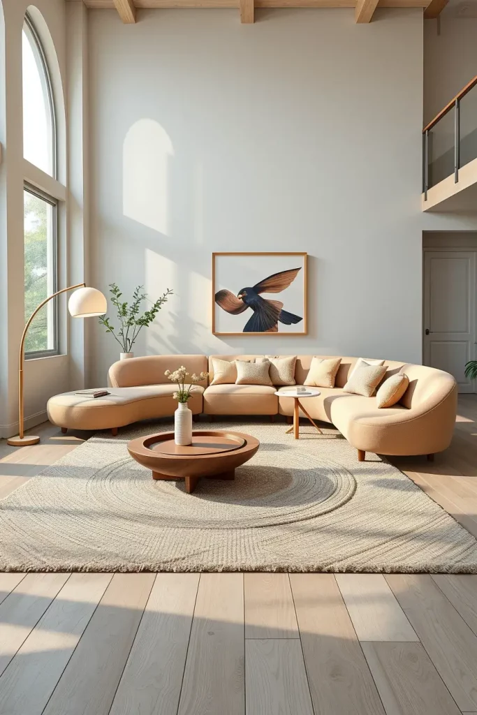 64 Living Room With Organic Shapes and Natural Tones: Stylish and Cozy Ideas