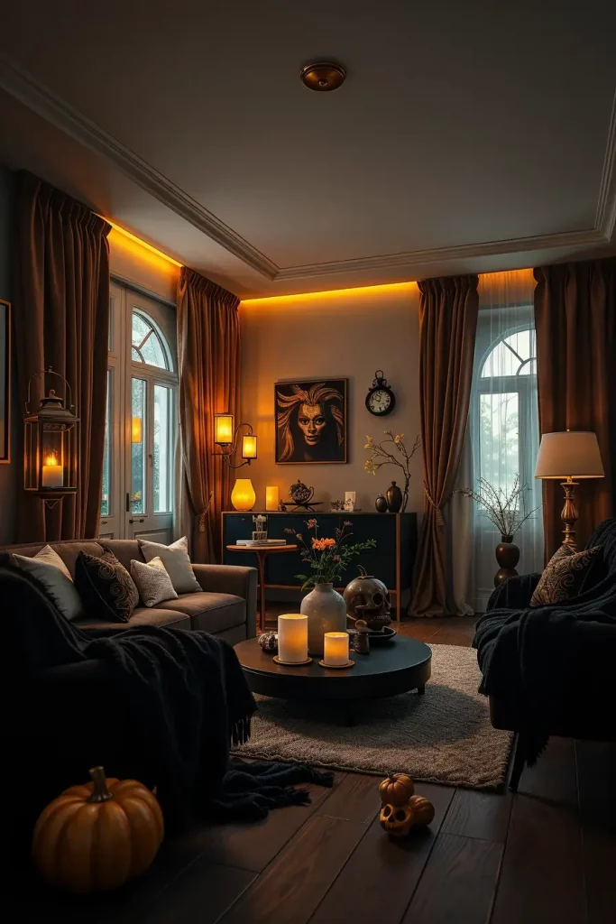 64 Halloween Living Room Decor Ideas 2025 for a Stylish and Spooky Interior